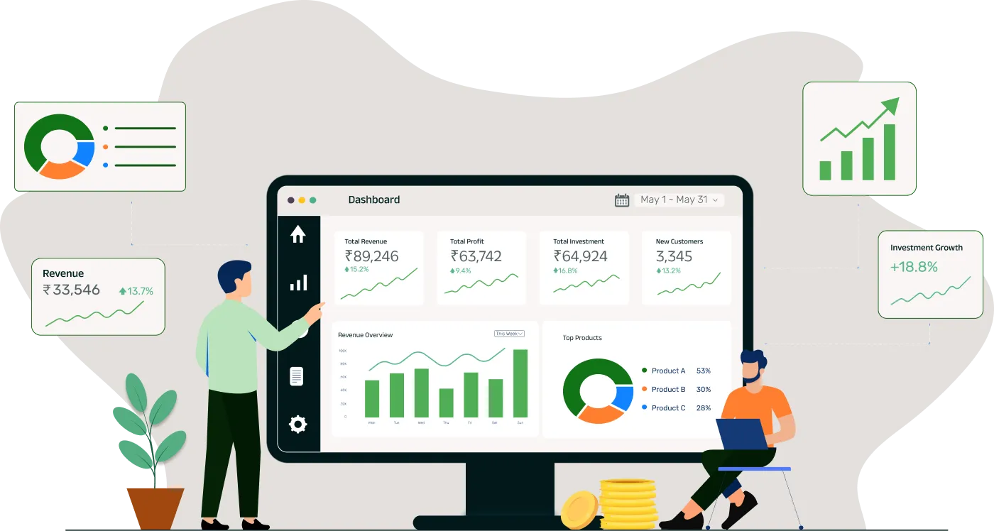 Krinfy digital marketing agency in Pune dashboard
